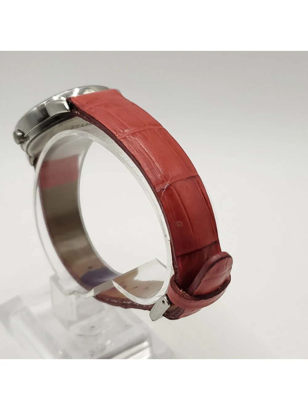 Timex Indiglo Red Band White Dial Womens Watch 30mm New Battery